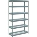 Global Equipment Extra Heavy Duty Shelving 48"W x 12"D x 60"H With 6 Shelves, Wire Deck, Gry 717189